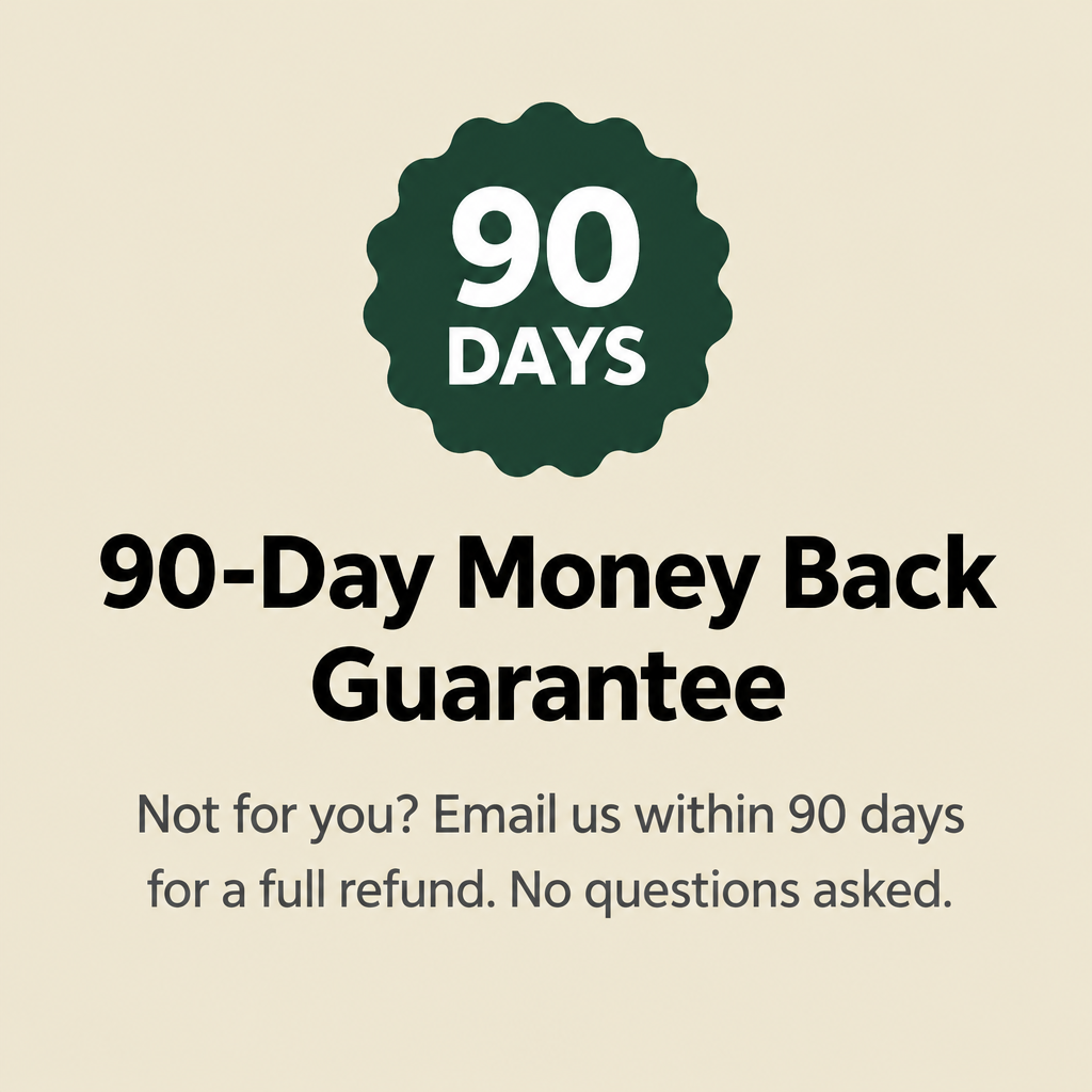 90-day money back guarantee